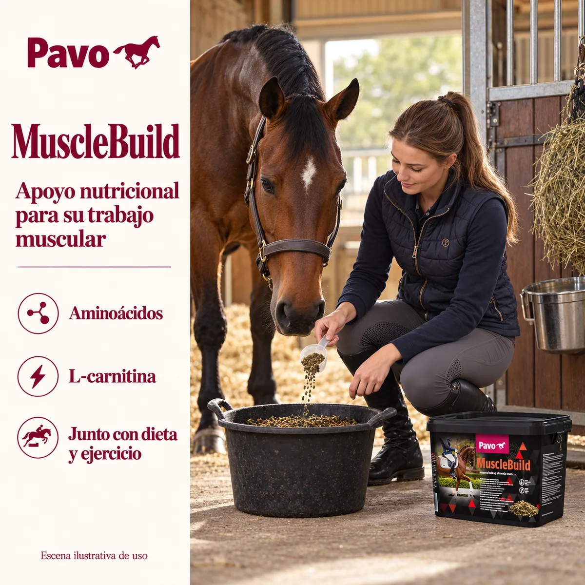 Pavo MuscleBuild - Suplemento de apoyo muscular 3 kg — foto 2