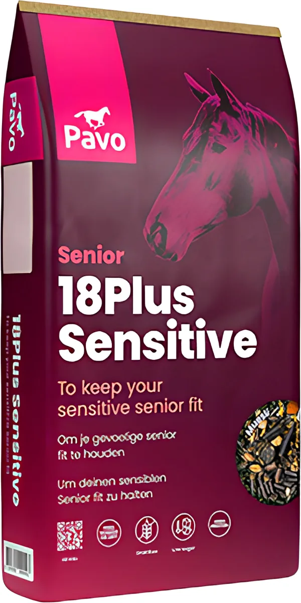Pavo 18Plus Sensitive - Muesli para caballos senior sensibles 15 kg