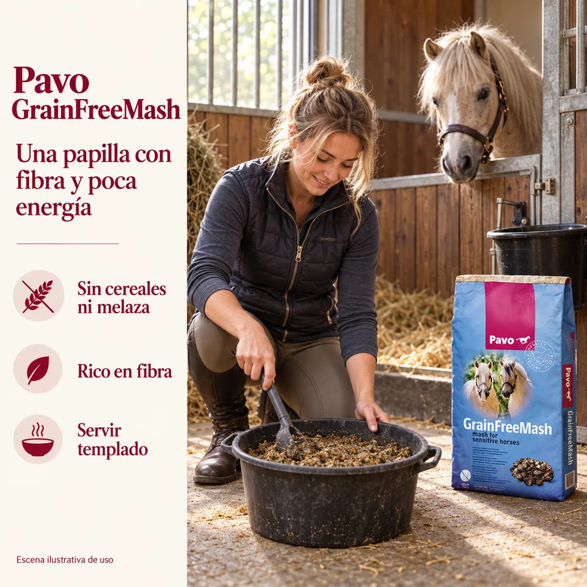 Pavo GrainFreeMash - Papilla sin cereales rica en fibra 15 kg — foto 2