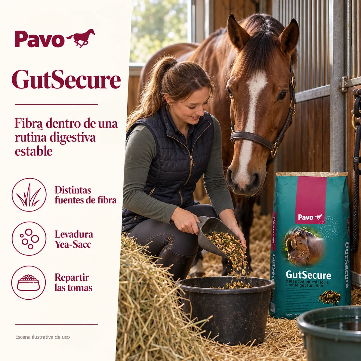 Pavo GutSecure - Muesli de apoyo nutricional intestinal 15 kg — foto 2