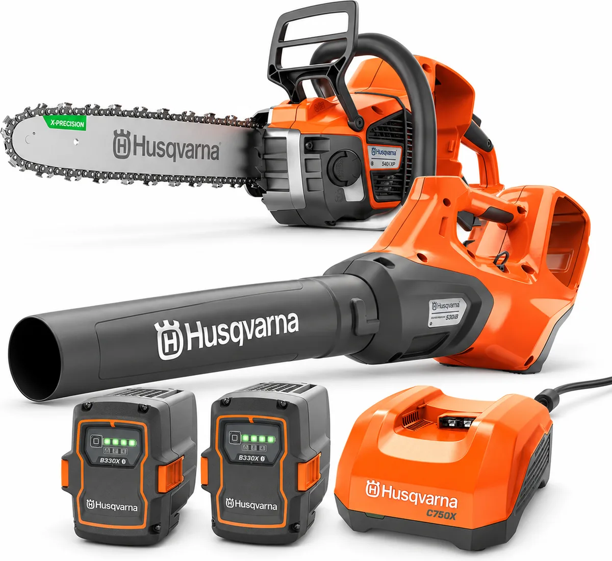Pack corte y limpieza Husqvarna 540i XP + 530iB + 2 B330X 9 Ah + C750X — foto principal