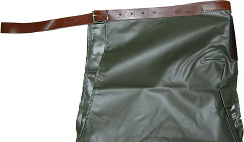 Pernera Caza Lona Impermeable 90cm Cinto Cuero