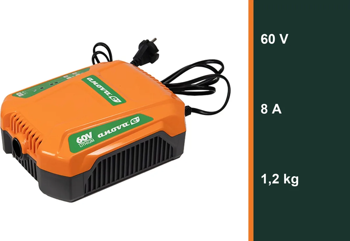 Cargador Anova E60CH80B 60 V · 8 A para baterías mochila — foto 3