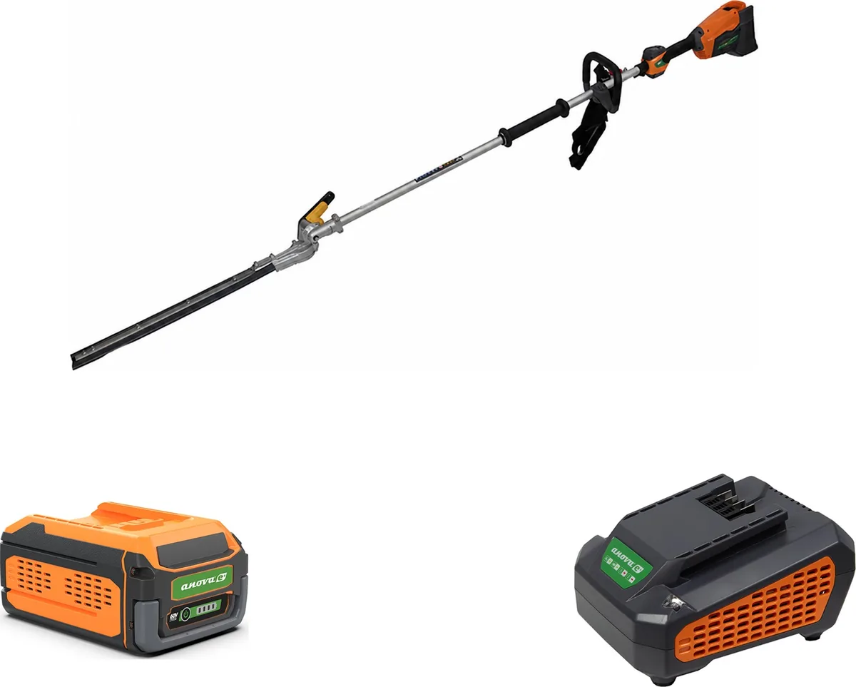 Pack cortasetos a batería de pértiga Anova E60PH 60 V + 1 batería de 8 Ah + cargador E60CH25 2,5 A