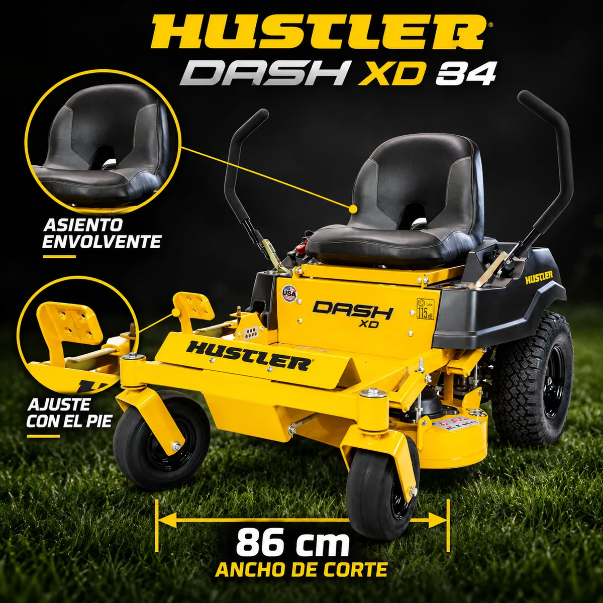 Cortacésped de giro cero Hustler DASH XD 34 · 86 cm — foto 2