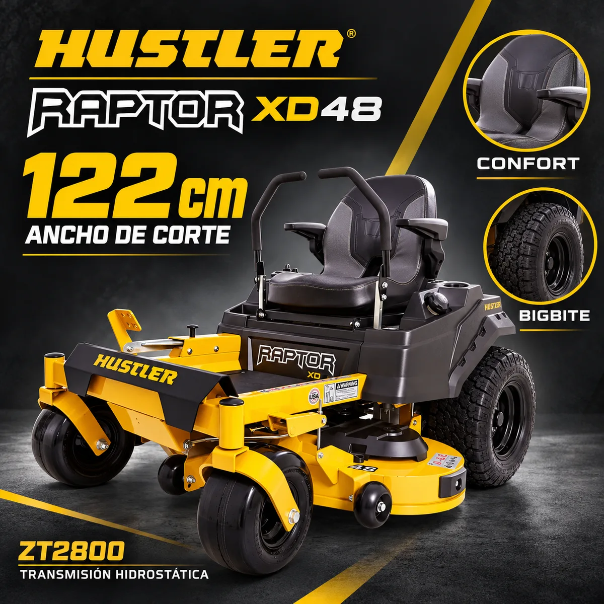 Cortacésped de giro cero Hustler RAPTOR XD 48 · 122 cm — foto 4