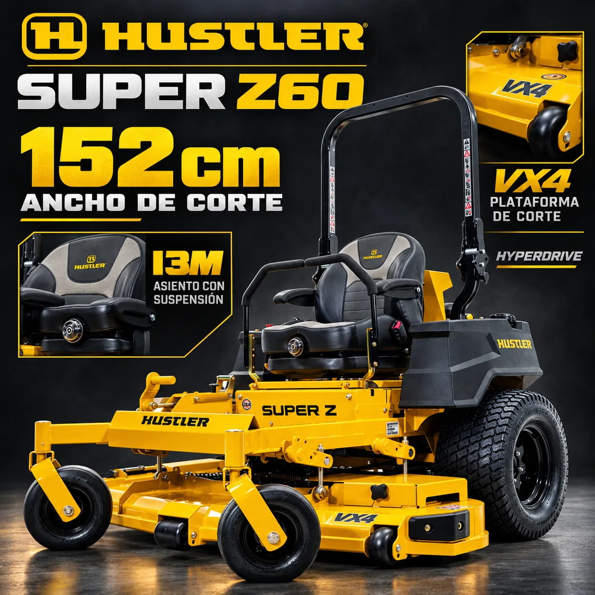 Cortacésped de giro cero Hustler SUPER Z 60 SD · 152 cm — foto 2