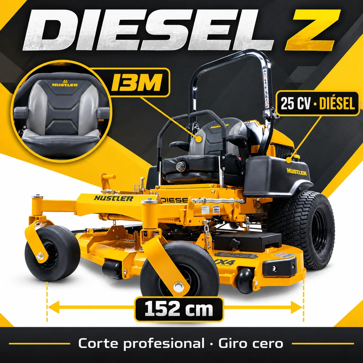 Cortacésped de giro cero Hustler Z DIESEL 60 SD · 152 cm — foto 4