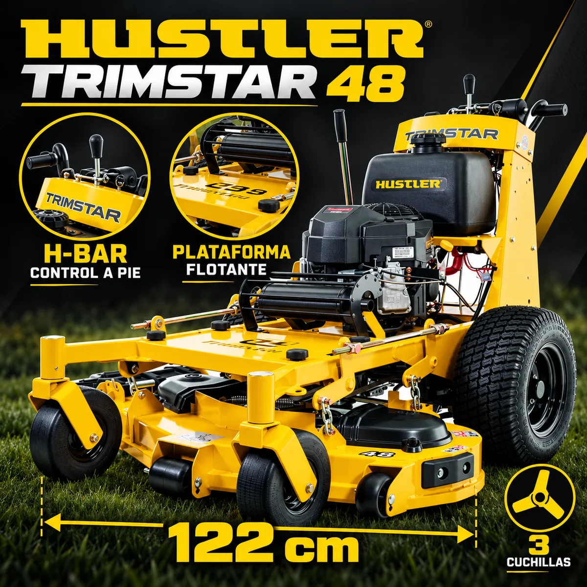 Cortacésped profesional de conductor a pie Hustler TRIMSTAR 48 SD · 122 cm — foto 4