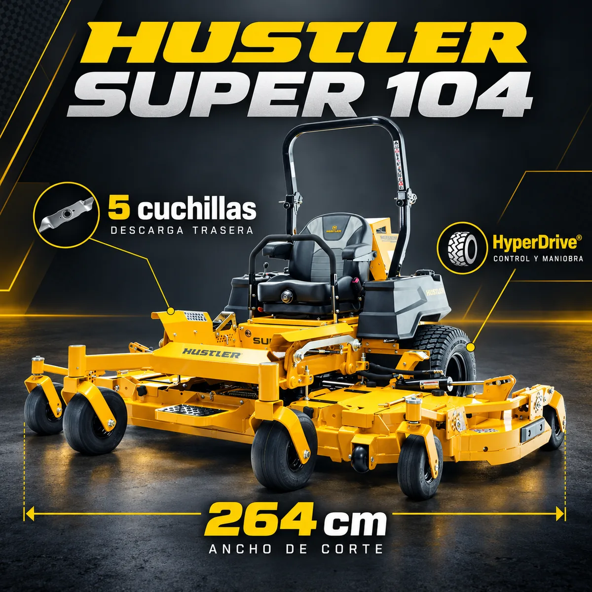 Cortacésped de giro cero Hustler SUPER 104 · 264 cm — foto 2