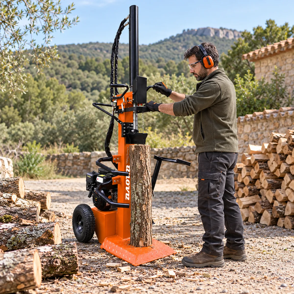 Rompedora de leña a gasolina Anova RLT15G100 · 15 t · troncos hasta 110 cm — foto 3