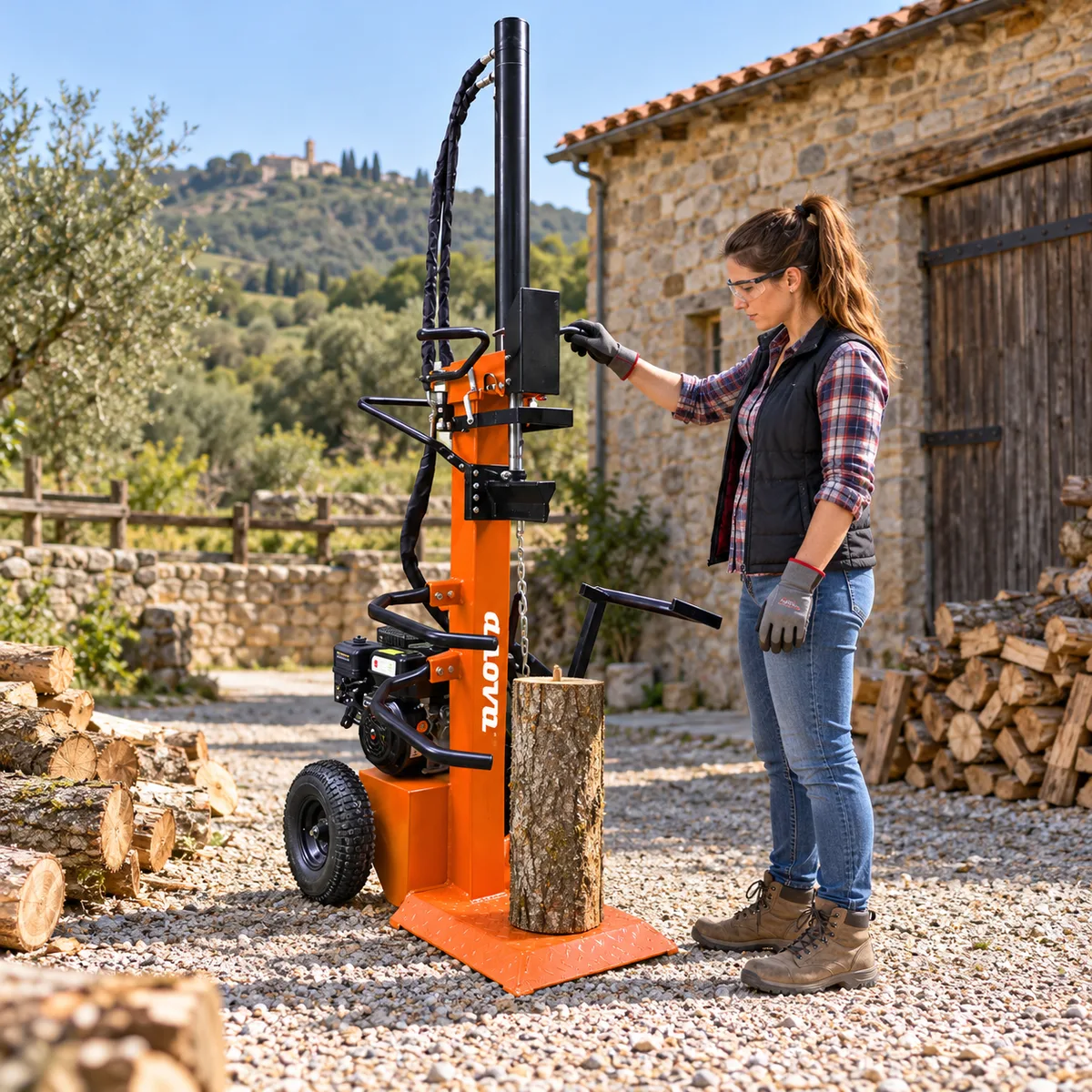 Rompedora de leña a gasolina Anova RLT15G100 · 15 t · troncos hasta 110 cm — foto 4