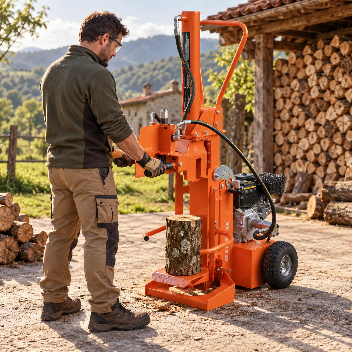 Rompedora de leña a gasolina Anova RLT15GVH convertible · 15 t · 7 HP — foto 4