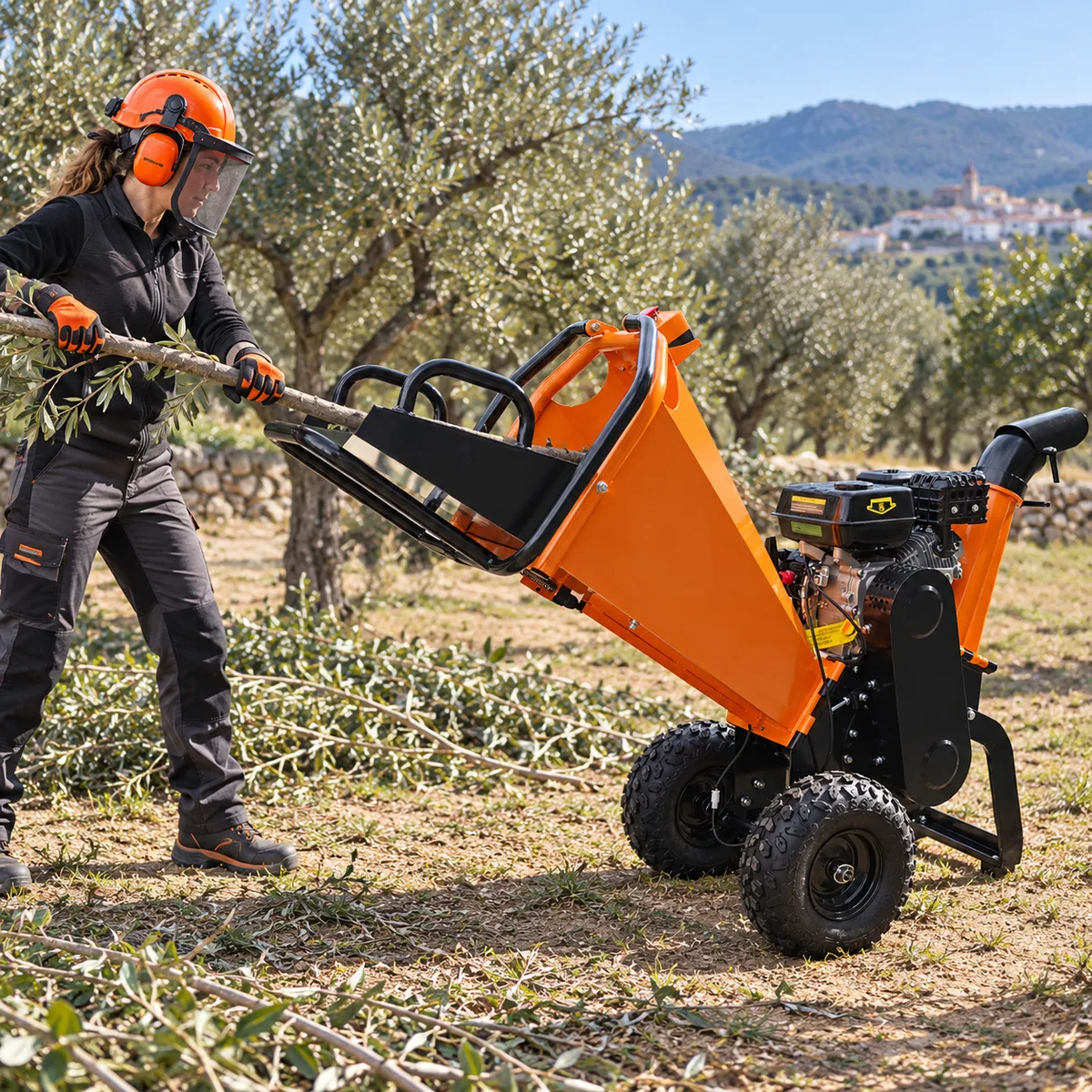 Biotrituradora de gasolina Anova BIO70M · Loncin 7 HP · ramas hasta Ø 100 mm — foto 4