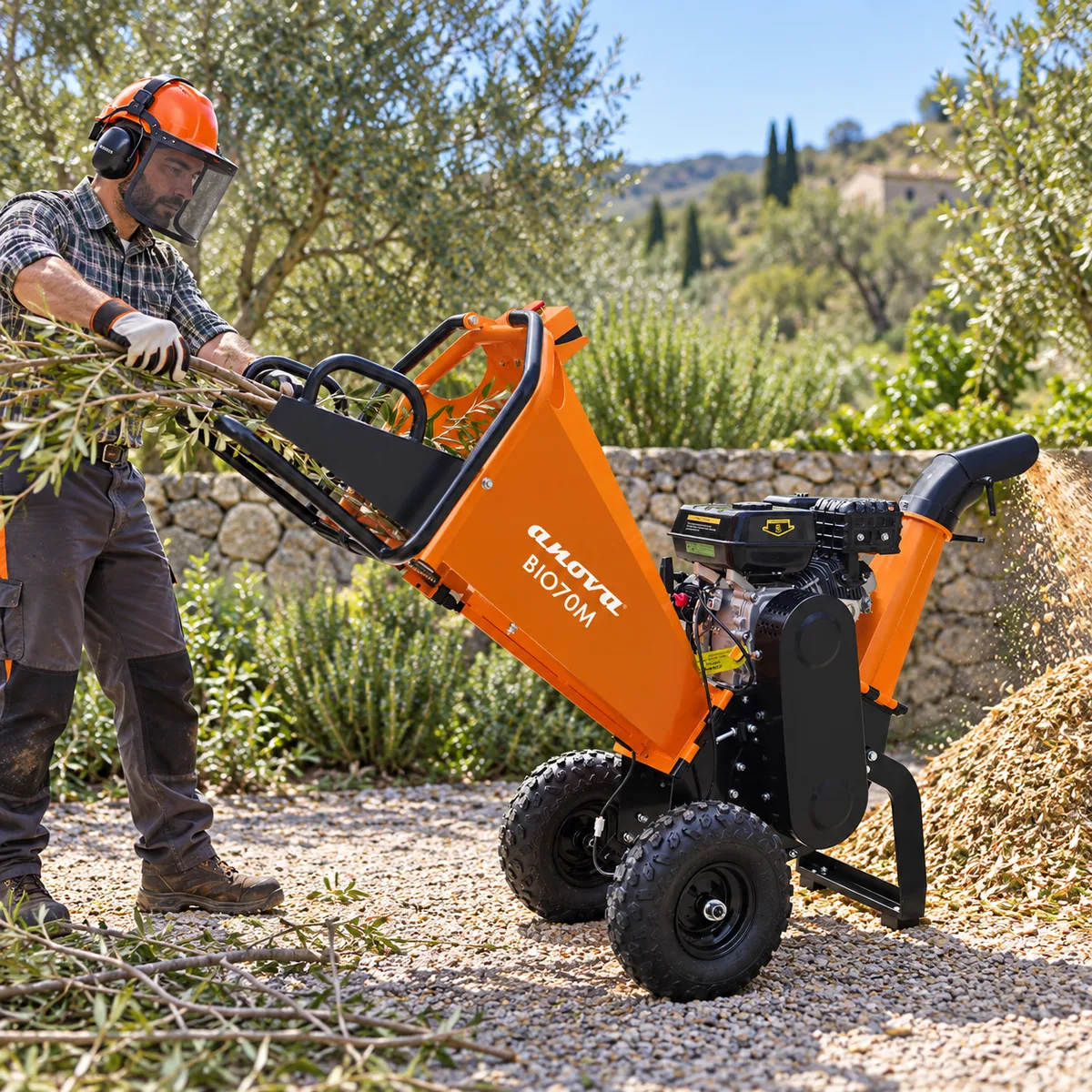 Biotrituradora de gasolina Anova BIO70M · Loncin 7 HP · ramas hasta Ø 100 mm — foto 3