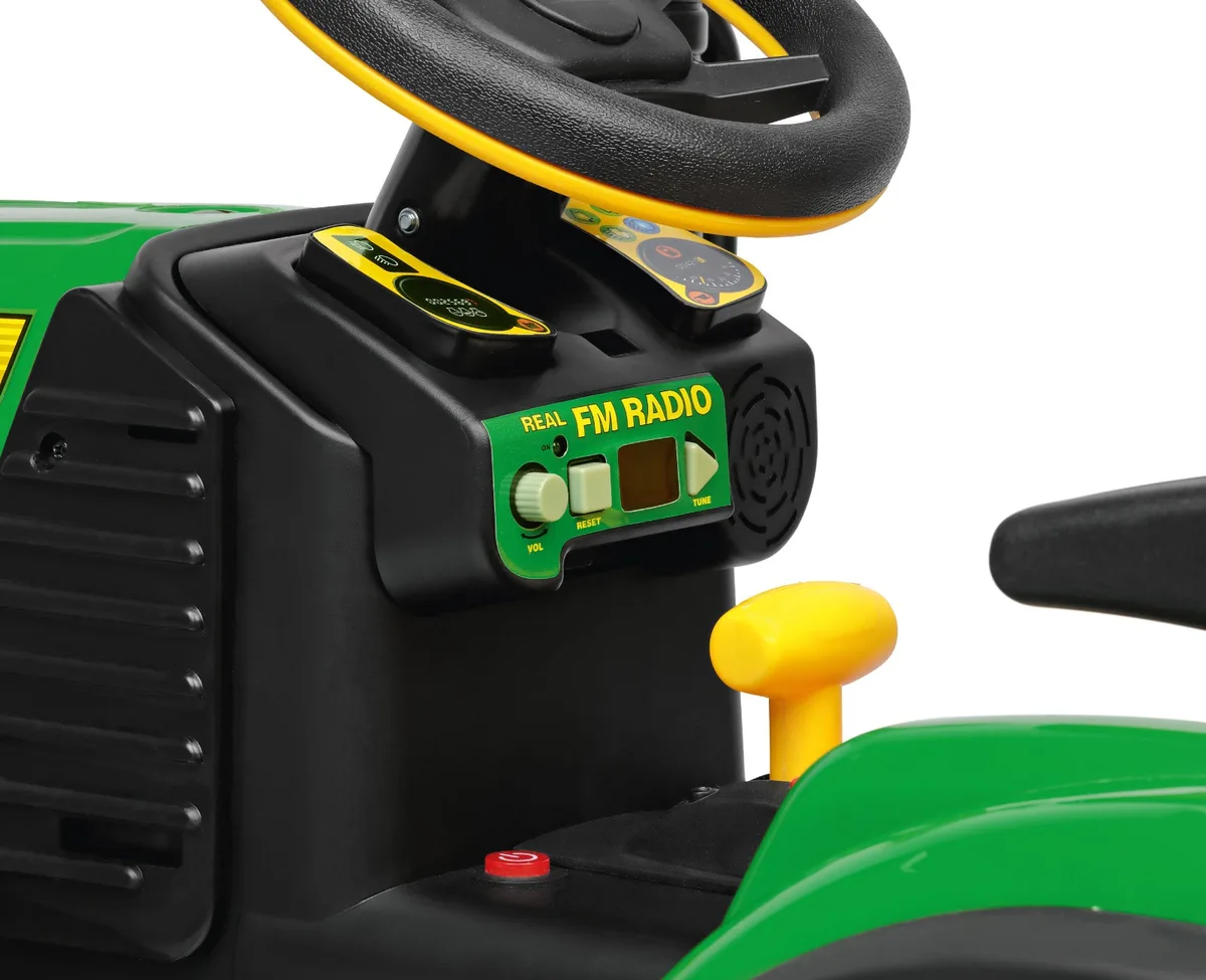 Tractor eléctrico infantil John Deere RC 12 V con mando a distancia y remolque · Peg Perego — foto 5