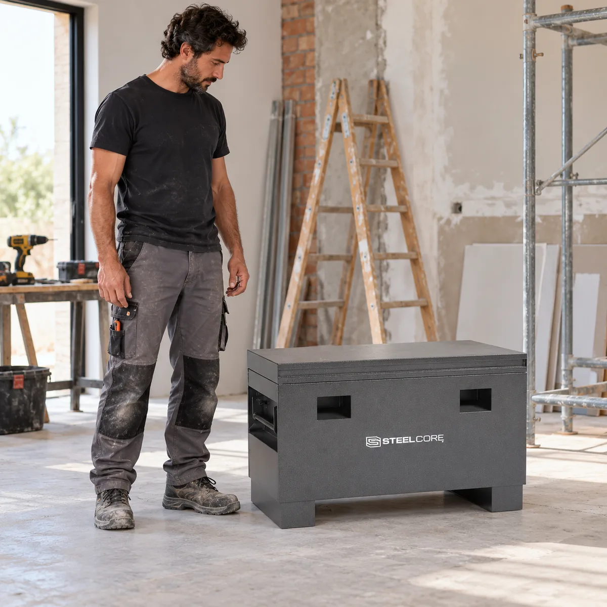 Arcón metálico Steelcore 42867 · 200 L · 910 × 430 × 560 mm — foto 3