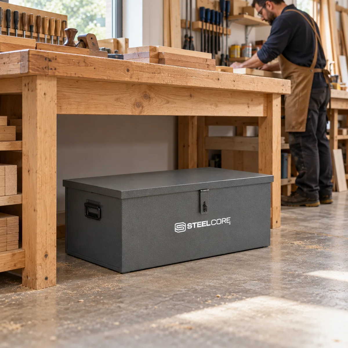 Caja metálica Steelcore 42865 · 90 L · 770 × 420 × 305 mm — foto 4