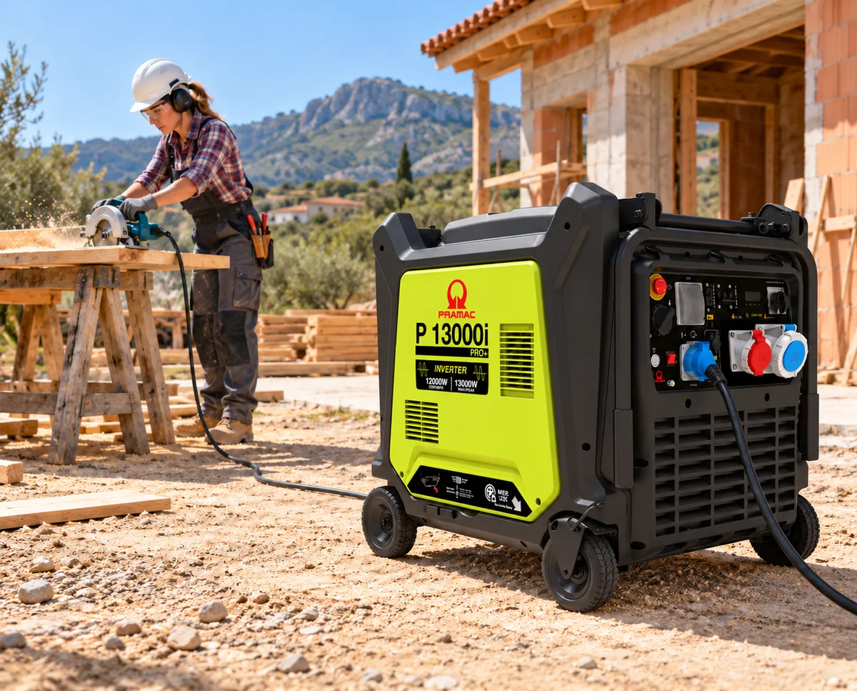 Generador inverter Pramac P13000i · 13 kW · 230/400 V · arranque eléctrico — foto 4