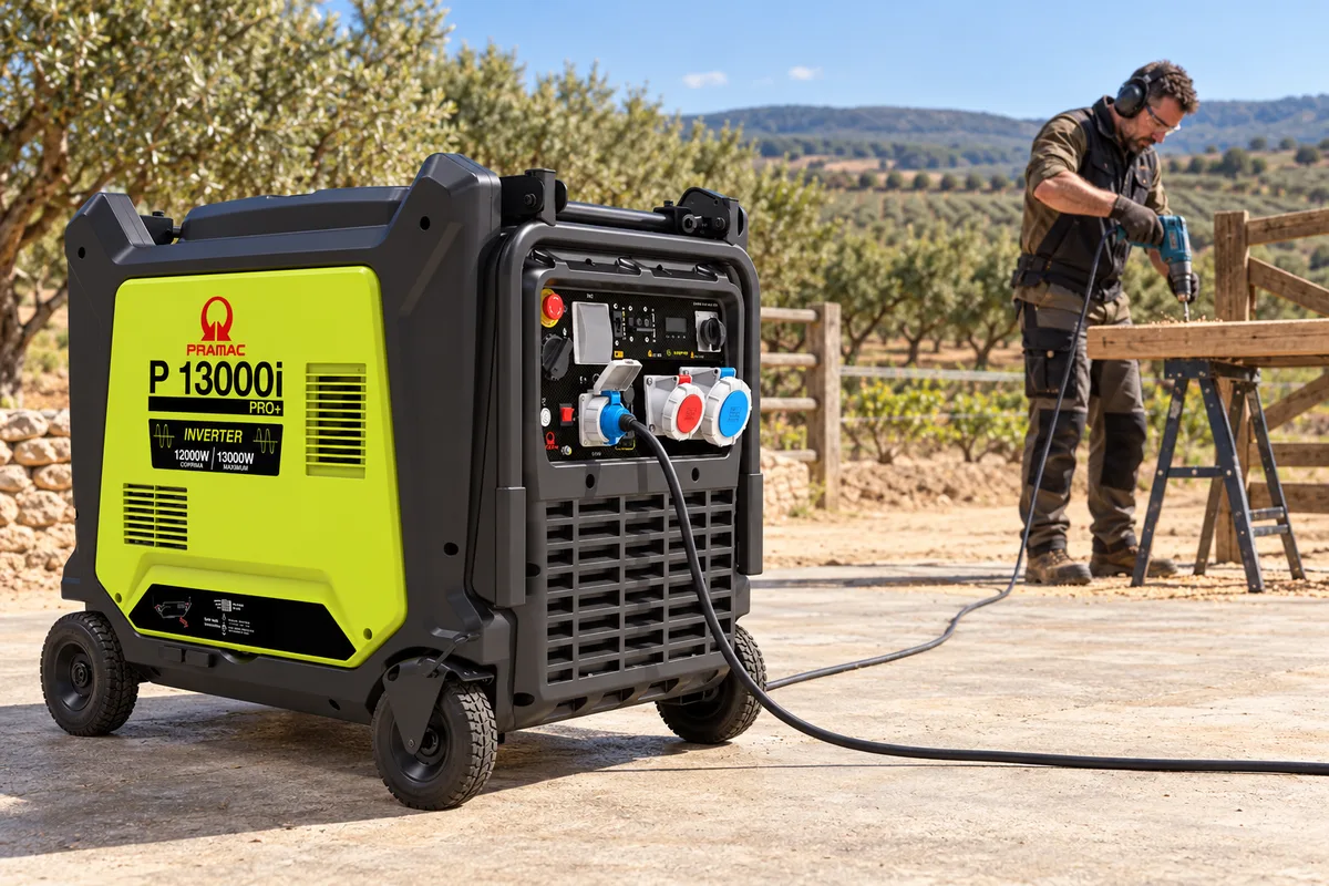 Generador inverter Pramac P13000i · 13 kW · 230/400 V · arranque eléctrico — foto 3