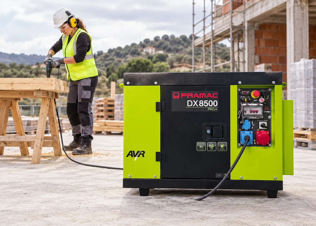 Generador diésel Pramac DX8500 · AVR · 230/400 V · arranque eléctrico — foto 4