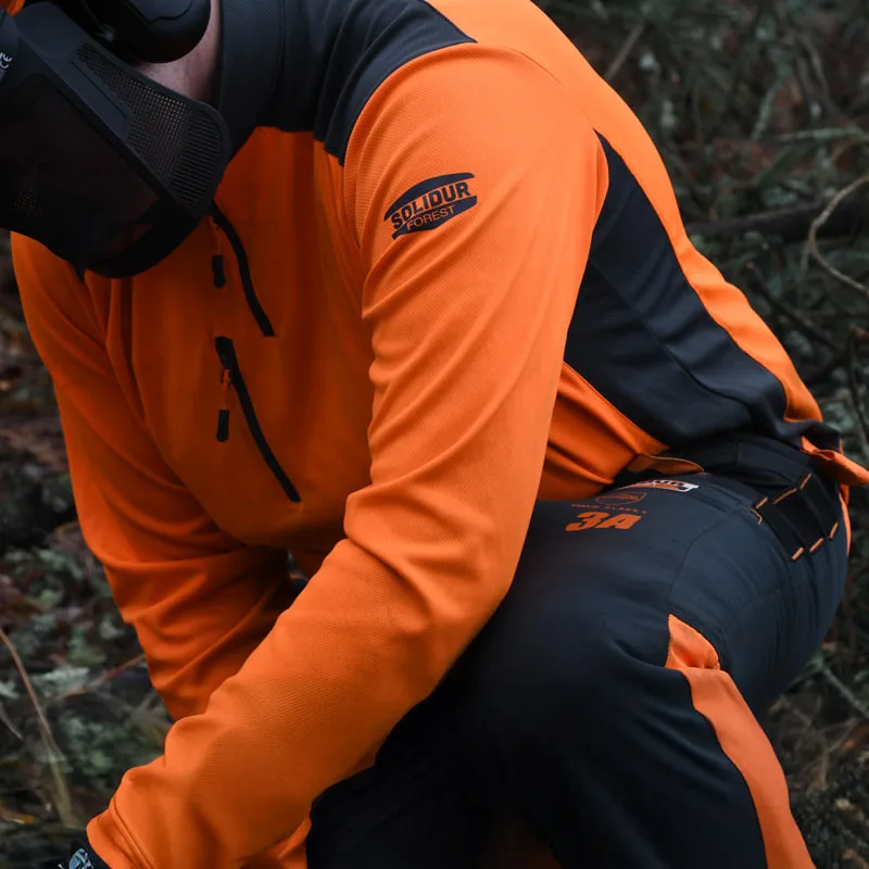 Camiseta Solidur Temlor Manga Larga Coolmax Naranja Talla M — foto 3